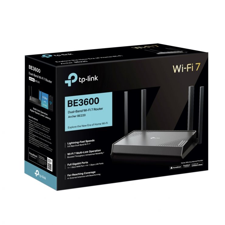 Imagine Router BE3600 Dual-Band Wi-Fi 7, TP-LINK Archer BE220
