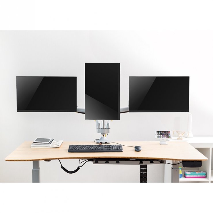 Imagine Suport masa pentru 3 monitoare 13"-32", Logilink BP0052