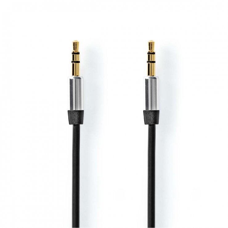 Imagine Cablu audio jack 2.5mm la jack 3.5mm T-T 1m, Nedis CAGL21250BK10