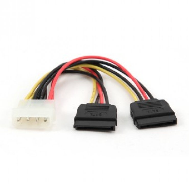 Imagine Adaptor alimentare Molex la 2 x SATA 0.15m, Spacer SPIC-MLX-2SATA-0.15m