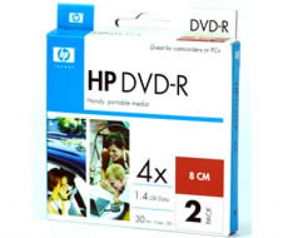 Imagine HP DVD-R mini 8cm, 2buc/pachet