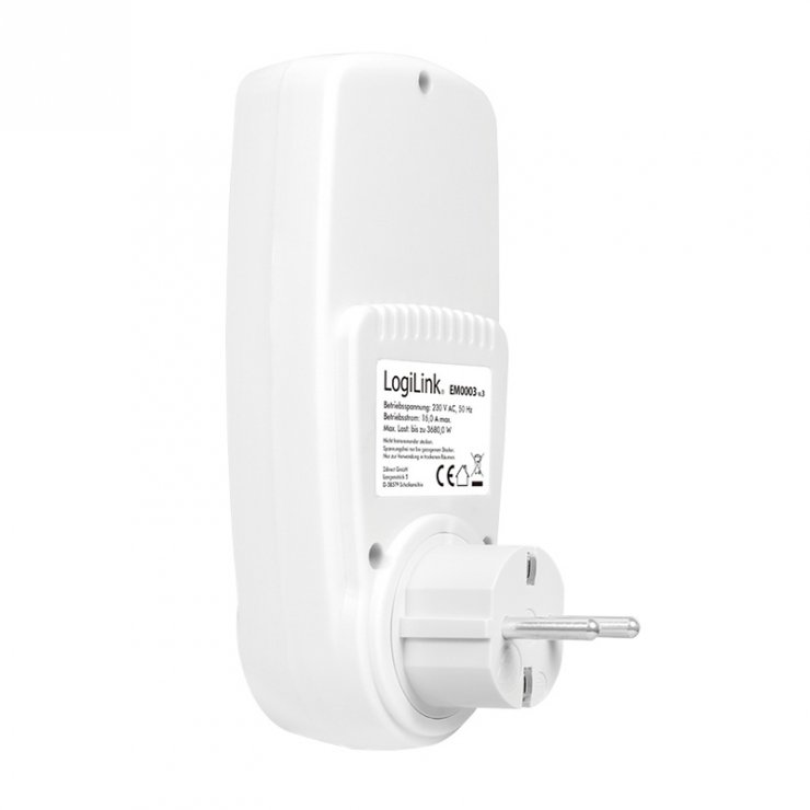 Imagine Priza Schuko cu monitorizare energie, Logilink EM0003