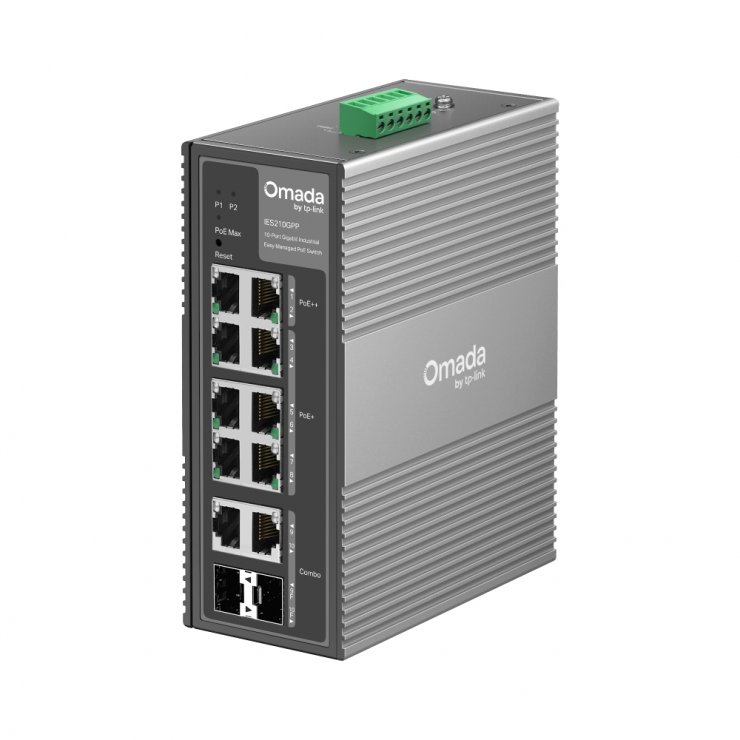 Imagine Switch 10 porturi Gigabit Easy Managed (din care 8 x PoE+), TP-LINK ES210GP