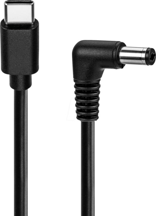 Imagine Cablu incarcare USB type C la DC 2.1 x 5.5mm 5V/3A 0.5m, Goobay G78971