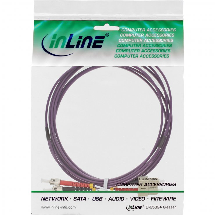 Imagine Cablu fibra optica Duplex Multimode SC-ST LSOH OM4 1m, InLine IL82501P