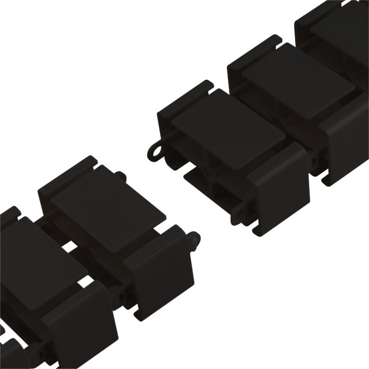 Imagine Organizator cabluri/canal cablu inaltime reglabila 1.3mx129mm Negru, Logilink KAB0092