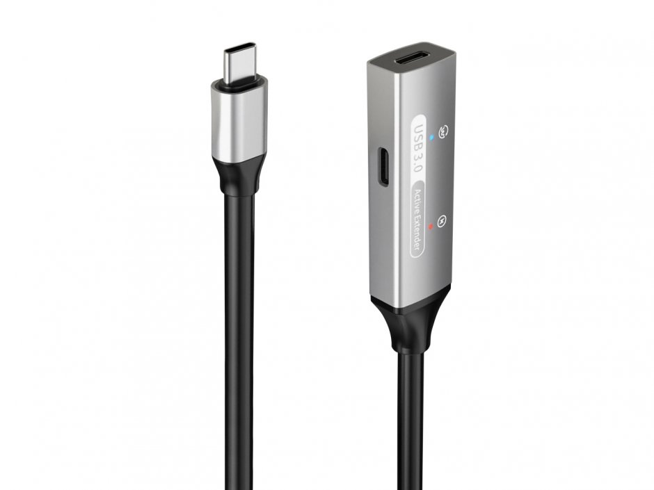 Imagine Cablu prelungitor USB 3.2 type C activ cu alimentare T-M 10m, ku31rep10al