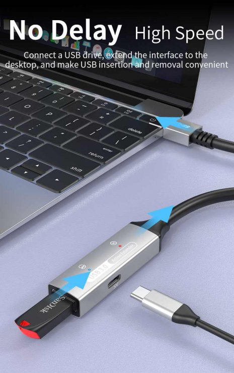 Imagine Cablu prelungitor USB 3.2-A activ cu alimentare T-M 20m, ku3rep20al