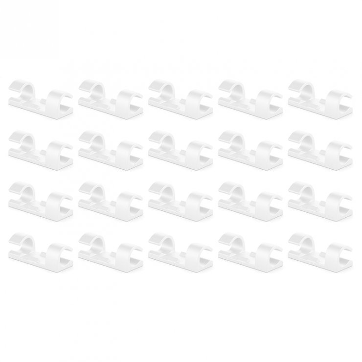 Imagine Set 20 buc clips cabluri Alb, MK5535