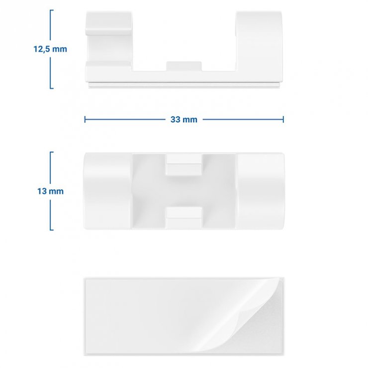 Imagine Set 20 buc clips cabluri Alb, MK5535