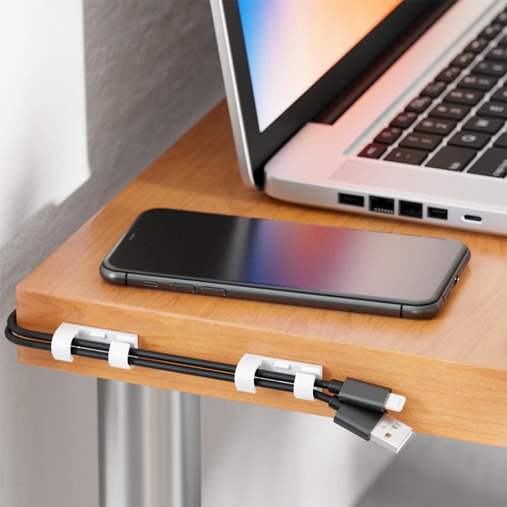 Imagine Set 20 buc clips cabluri Alb, MK5535