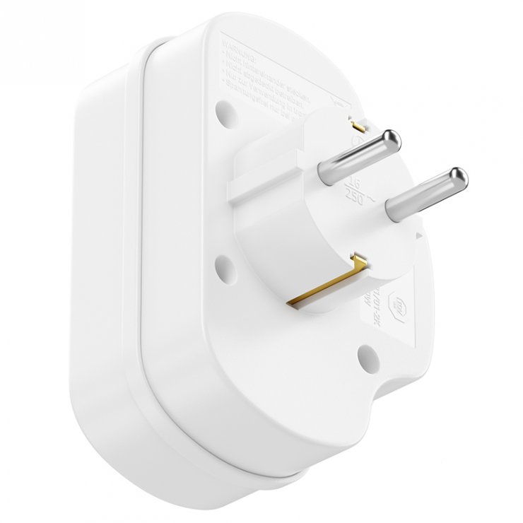 Imagine Triplu stecher cu 1 x Schuko + 2 x Euro Alb, MK5647
