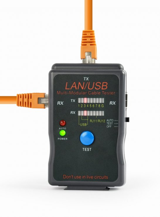 Imagine Tester retea UTP, STP, USB, Gembird NCT-2