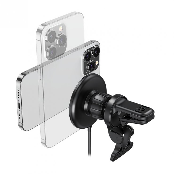 Imagine Suport/incarcator magnetic pentru smartphone montare grila, Logilink PA0333