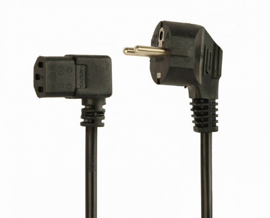 Imagine Cablu alimentare PC C13 1.5m unghi 90 grade, Gembird PC-186A-VDE1B-1.5M