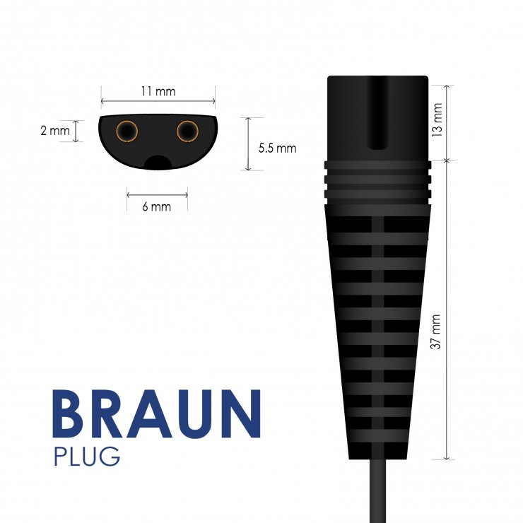 Imagine Incarcator priza pentru aparatele de ras/tuns Braun 5.9V/600mA 3.5W, AK-PD-02