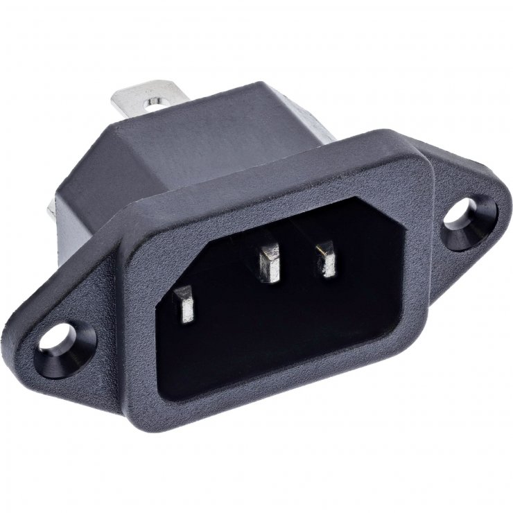 Imagine Conector alimentare C14 montaj panou, InLine S-16701