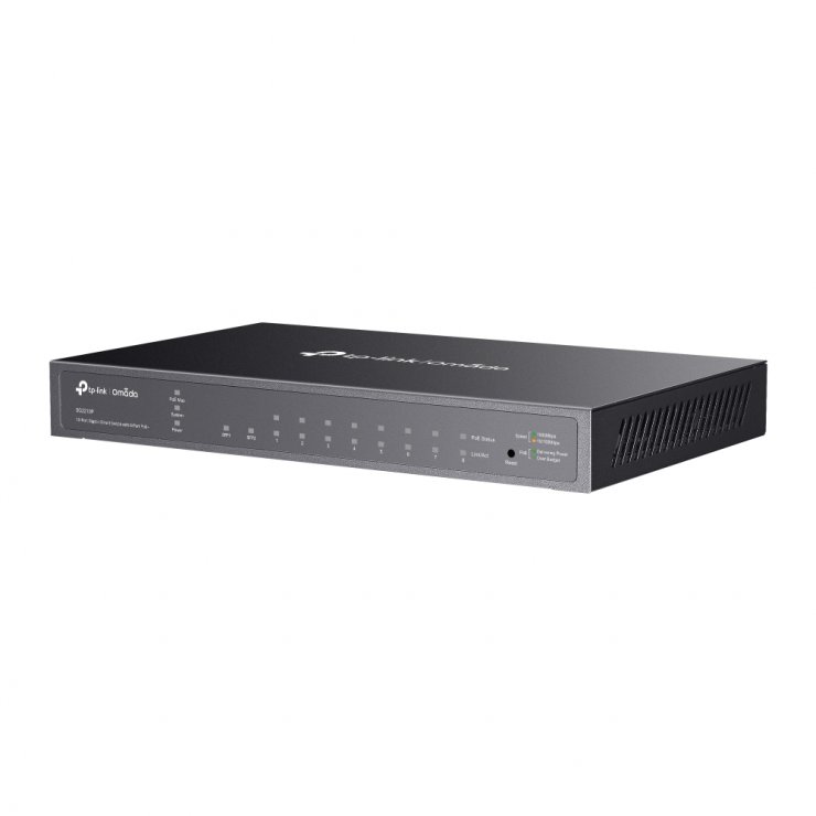 Imagine Switch Gigabit Smart 8 porturi POE si 2 porturi SFP, TP-LINK SG2210P