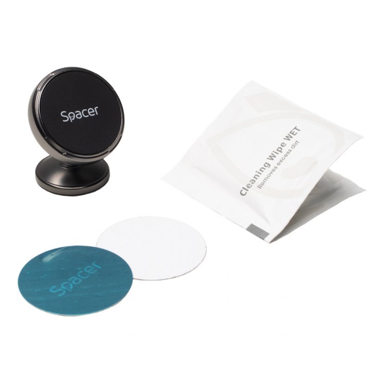 Imagine Suport auto magnetic pentru smartphone montare cu adeziv, Spacer SPCH-MAG-FIX-03
