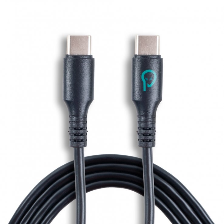 Imagine Cablu USB 2.0 type C T-T 1m Negru, Spacer SPDC-TYPEC-TYPEC-PVC-BK-1.0