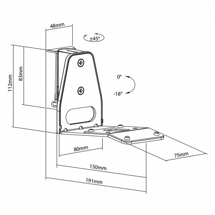 Imagine Suport perete Sonos Era 300 Negru, Nedis SPMT5900BK