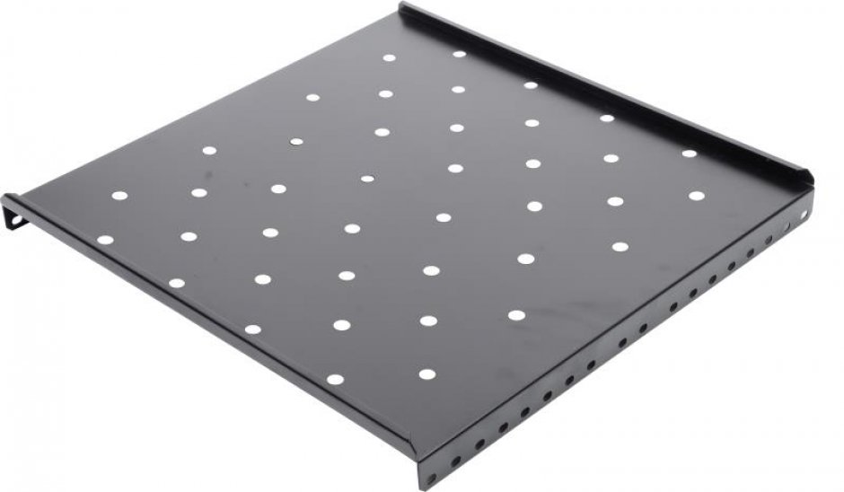 Imagine Raft fix 1U pentru rack 19" adancime 475mm, Spacer SPSF-1U475-BK-03