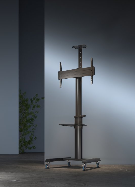 Imagine Suport podea aluminiu pentru TV 37" - 70" Negru, Gembird TVS-70T-02