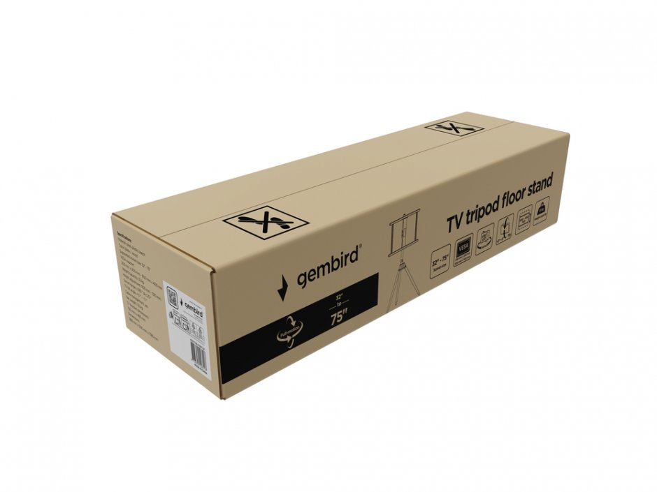 Imagine Suport podea/tripod pentru TV 32" - 75", Gembird TVS-75ST-01