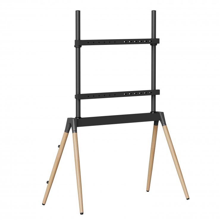 Imagine Suport podea pentru TV 55" - 86" Negru/lemn, Gembird TVS-86F-01-BK