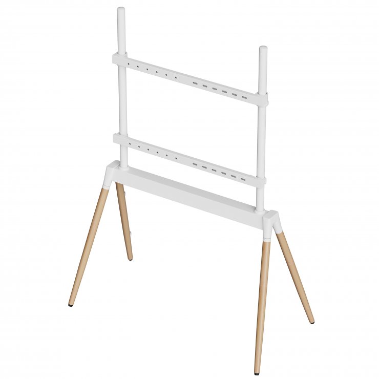 Imagine Suport podea pentru TV 55" - 86" Alb/lemn, Gembird TVS-86F-01-W