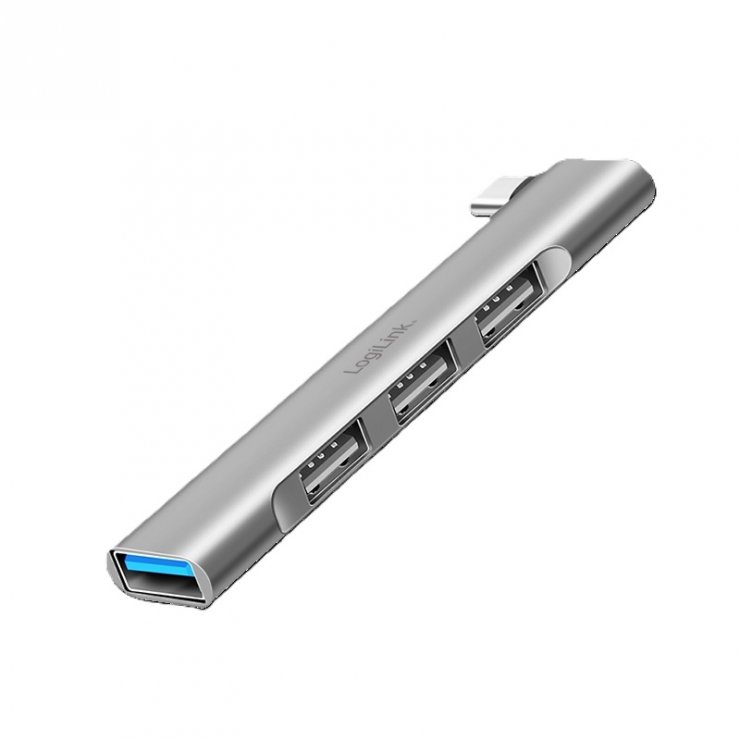 Imagine HUB USB 3.0 type C la 3 x USB-A 2.0 + 1 x USB-A 3.0, Logilink UA0437