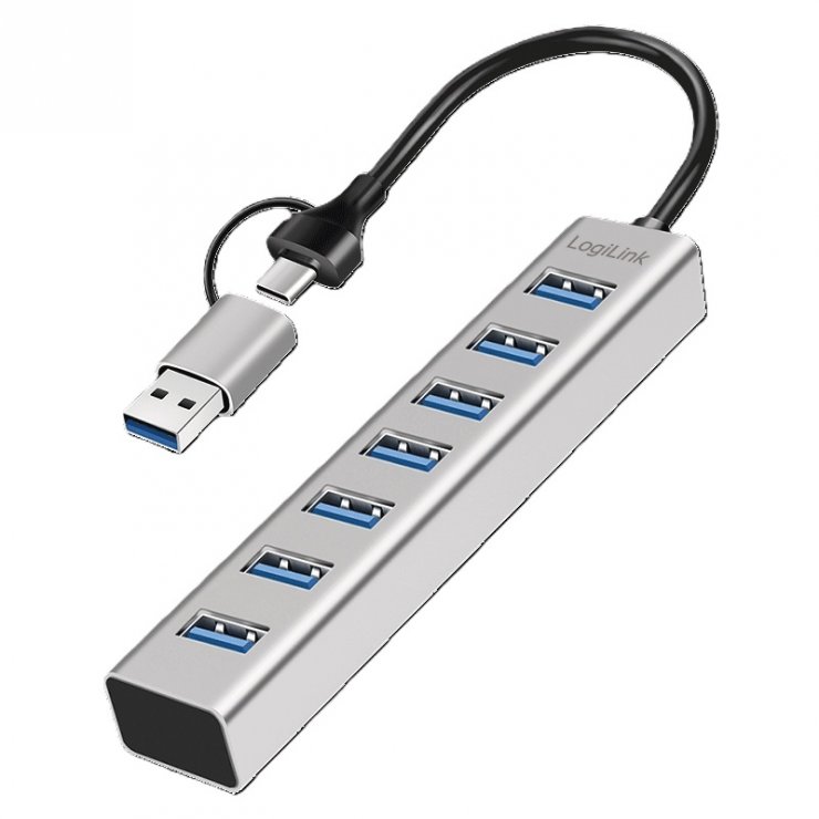 Imagine HUB USB 3.2 type C/USB-A la 7 x USB-A, Logilink UA0441