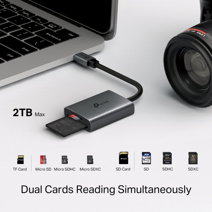 Imagine Cititor de carduri USB 3.0 type C la SD/microSD, TP-LINK UA430C