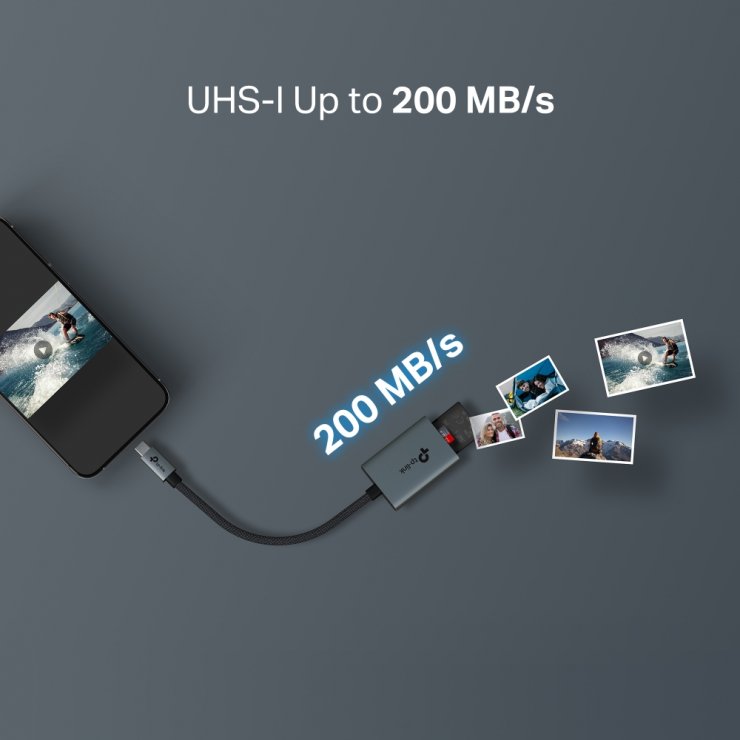 Imagine Cititor de carduri USB 3.0 type C la SD/microSD, TP-LINK UA430C