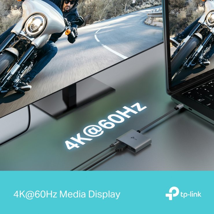 Imagine Docking station USB type C la HDMI 4K60Hz/ 1 x USB-A + PD 100W, TP-LINK UH3020C