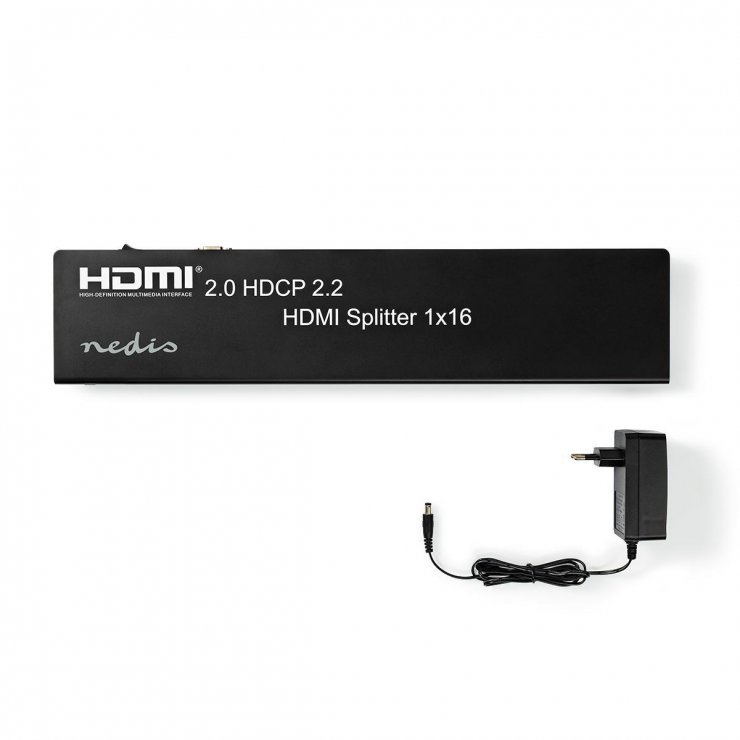 Imagine Multiplicator HDMI 4K60Hz 16 porturi, Nedis VSPL34716AT