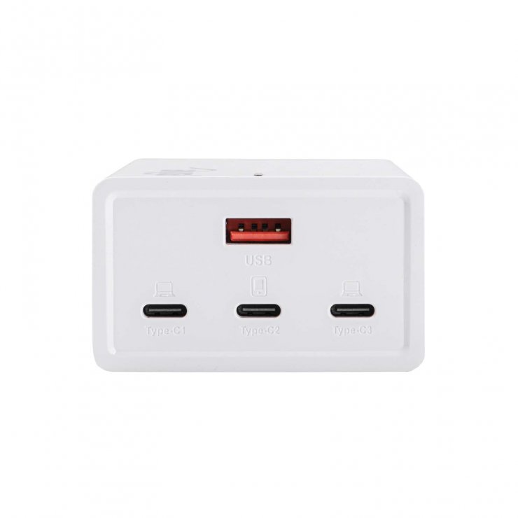 Imagine Incarcator priza 1 x USB-A + 3 x USB type C PD GaN 5-28V/1.5-5A 140W, Akyga AK-CH-25