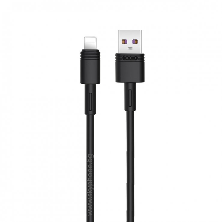 Imagine Cablu USB-A la Lightning 5A 1m Negru, XO NB-Q166