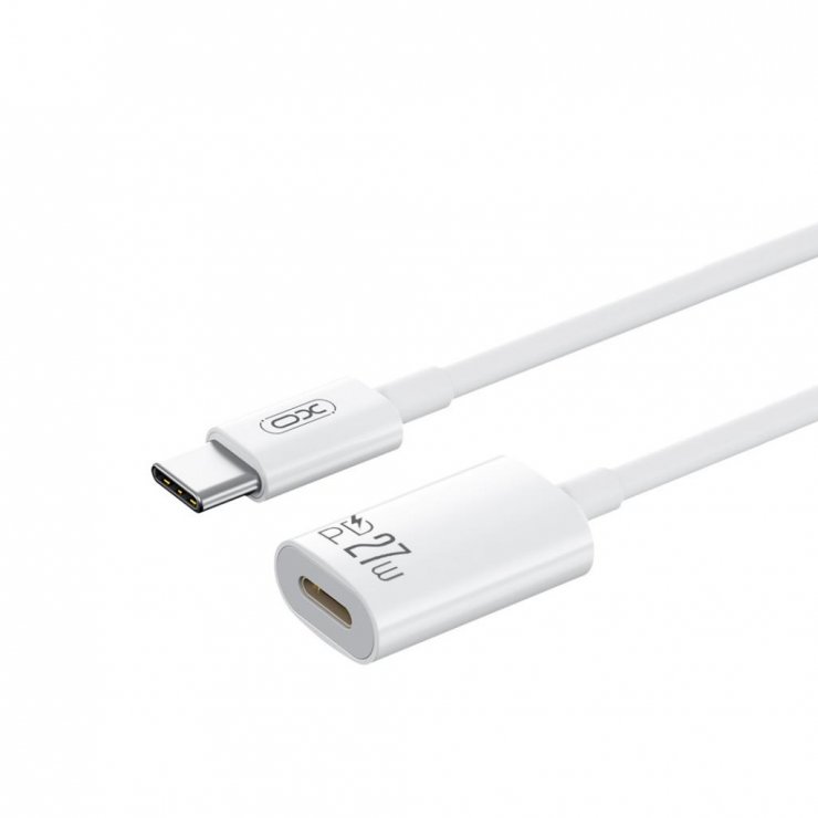 Imagine Adaptor audio USB type C la Lightning 27W T-M 12cm Alb, XO NB-R268A