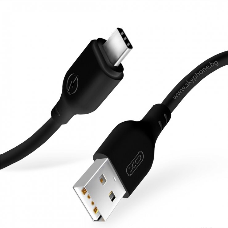 Imagine Cablu USB-A la USB type C 2.1A 1m Negru, XO NB103