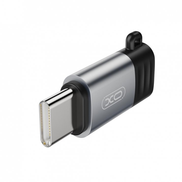 Imagine Adaptor audio Lightning la USB type C 27W pentru breloc M-T Negru, XO NB263A