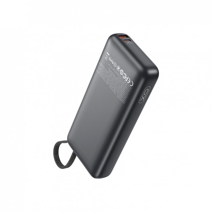 Imagine Power bank 20000 mAh 130W cu display + cablu USB-C Gri, XO PR268