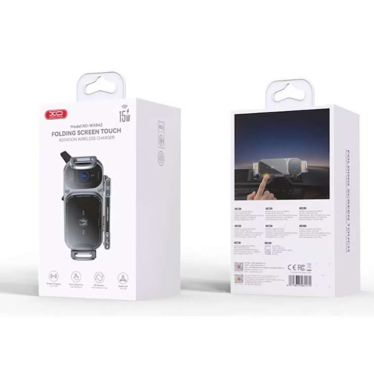 Imagine Suport auto wireless pentru smartphone/tableta 15W, XO WX042