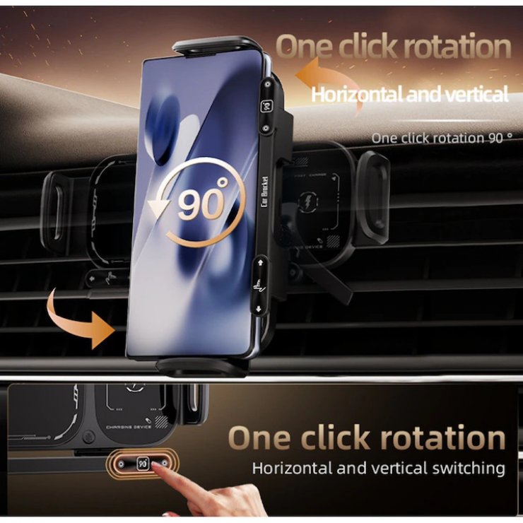 Imagine Suport auto wireless pentru smartphone/tableta 15W, XO WX041