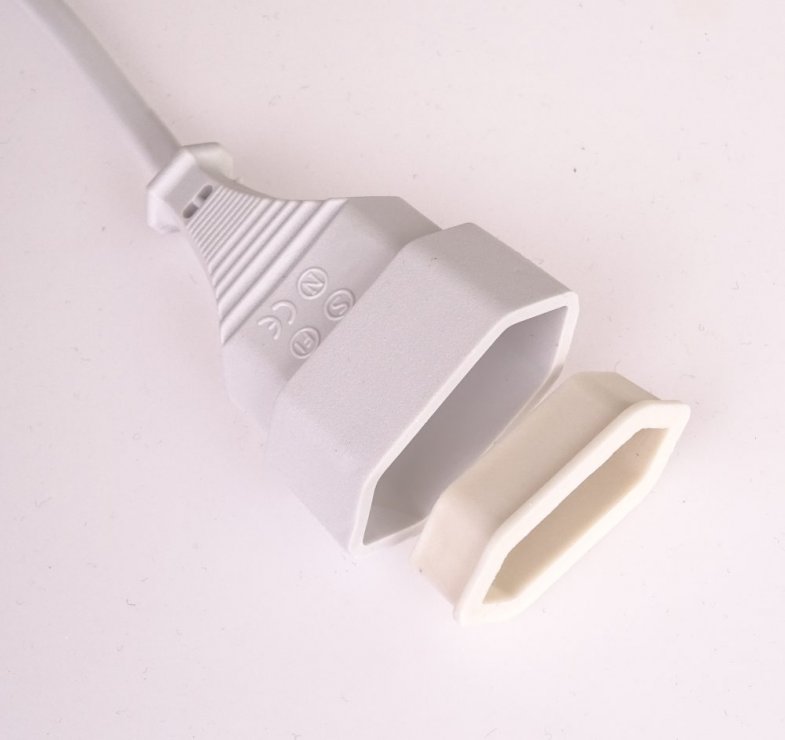 Imagine Cablu prelungitor de alimentare Euro T-M Alb 3m, kpsm3w