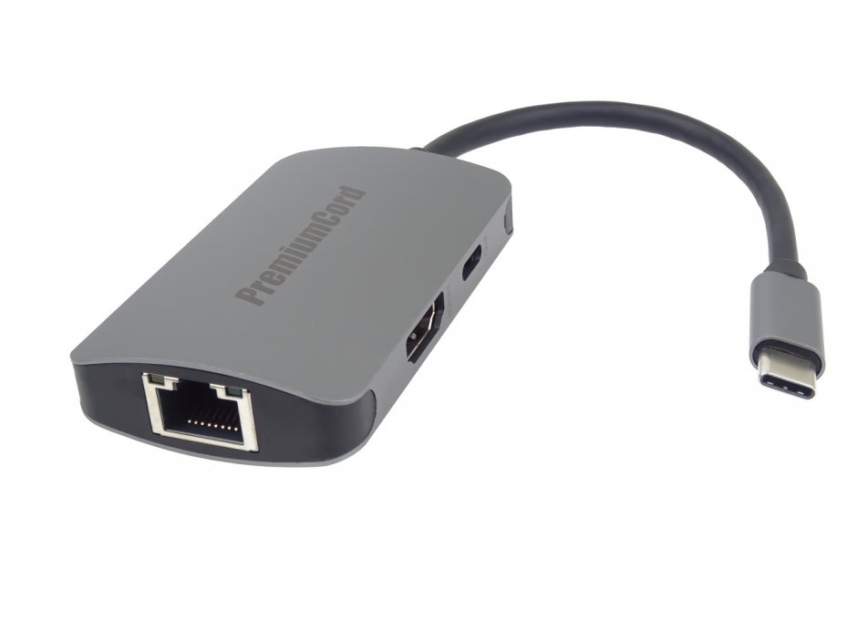 Imagine Docking station USB type C la HDMI 4K30Hz + Gigabit + PD, ku31dock18