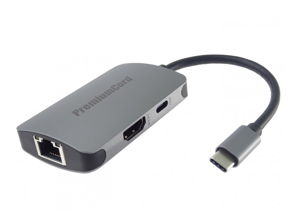Imagine Docking station USB type C la HDMI 4K30Hz + Gigabit + PD, ku31dock18