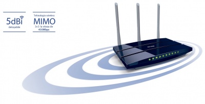 Imagine Router Wireless N Gigabit 300Mbps, TP-Link TL-WR1043ND