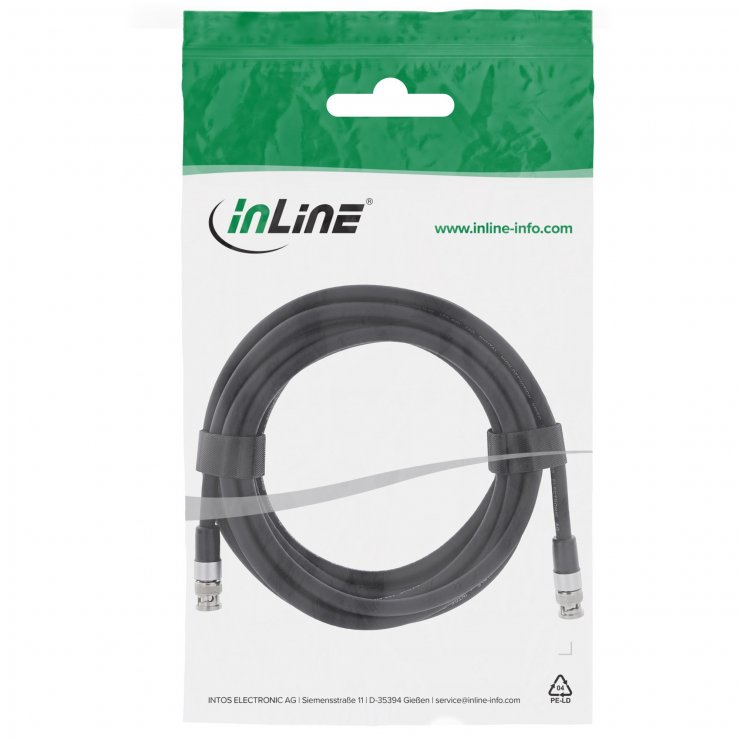 Imagine Cablu video BNC 12G-SDI 4K60Hz 75 Ohm T-T 5m, InLine IL10805S
