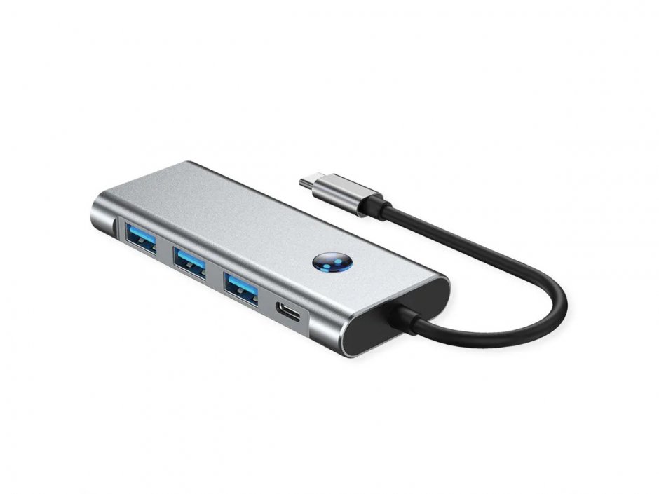 Imagine Docking station USB type C la HDMI 4K60Hz/3x USB 3.2-A/1x SD,Micro SD + PD, Value 12.99.1144